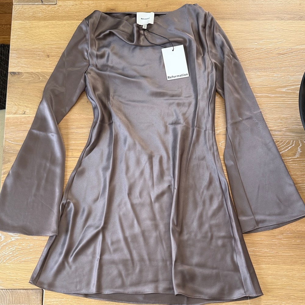Reformation Pike Satin Dress